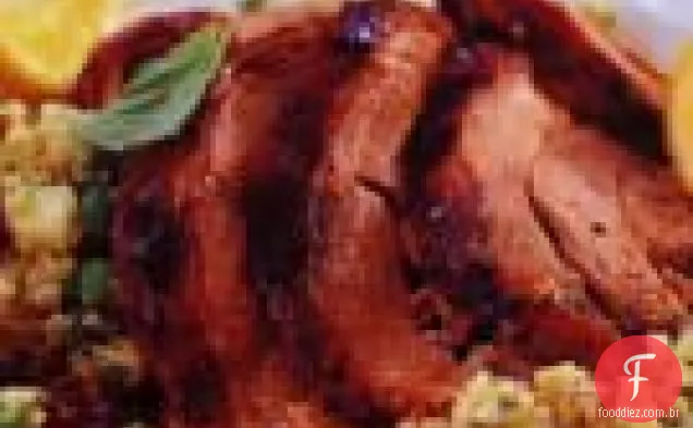 Cordeiro assado com hortelã-cuscuz de maçã
