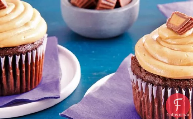 Chocolate Manteiga De Amendoim Doces Cupcakes