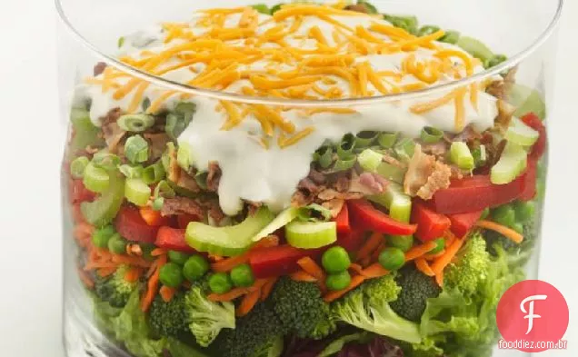 Salada Vegetal Em Camadas Magras