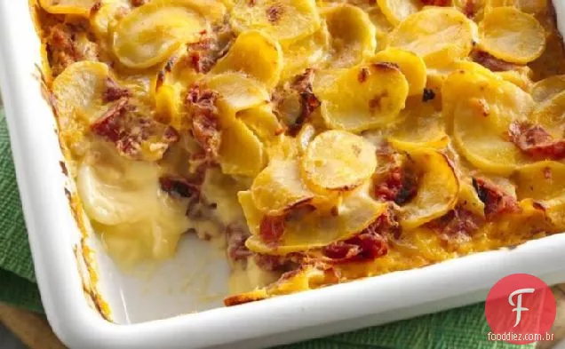 Fogo assado tomate Au Gratin batatas