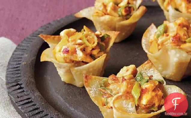 Asian Chicken Wonton Cups