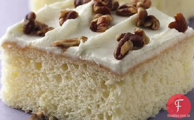 Bolo De Folha de Chocolate branco com cobertura de Chocolate branco