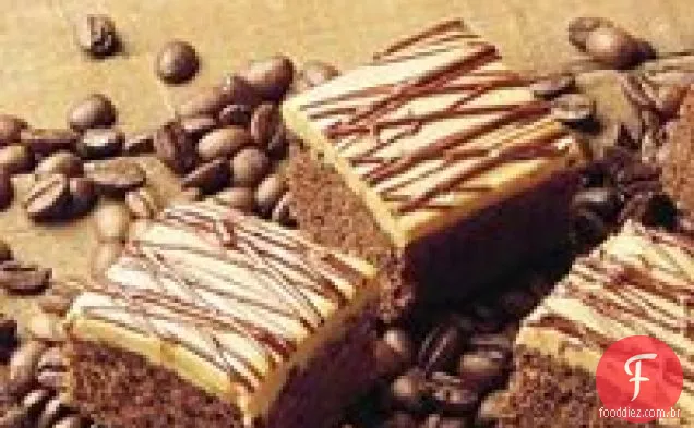 Mocha Brownies com cobertura de Chocolate
