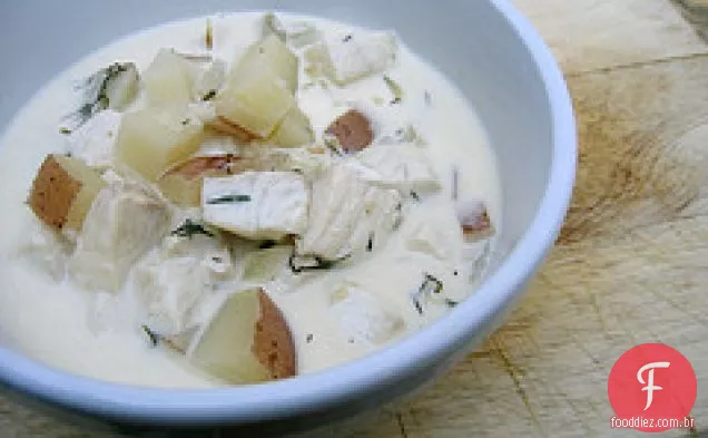Cozinhe o livro: sopa de truta defumada