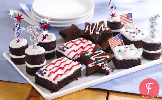 Estrelas e listras Brownies