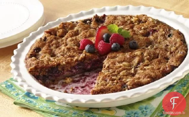 Torta De Crumble De Baga Mista Incrivelmente Fácil