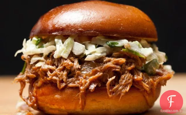 Fácil Fogão Lento Puxou Carne De Porco