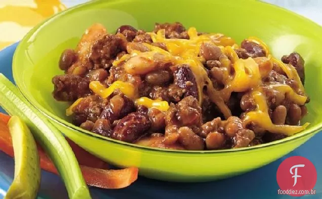 Carne moída e feijão favoritos do fogão lento