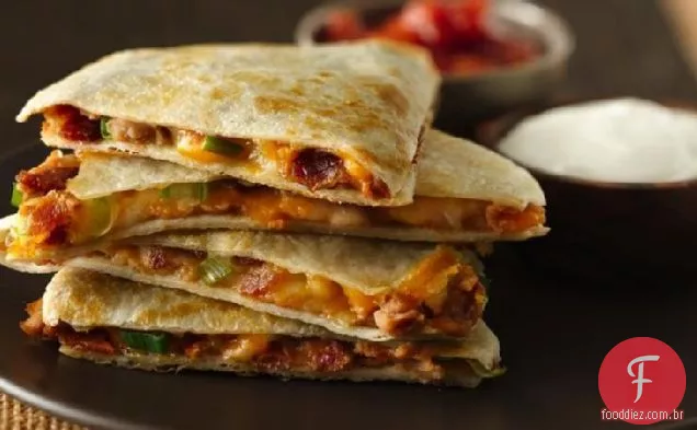 Queijo Bacon-Feijão Quesadillas