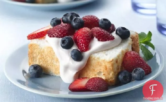 Morango Creme Anjo Comida Bolo