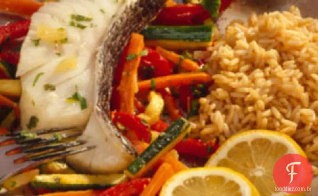 Robalo com Melange vegetal