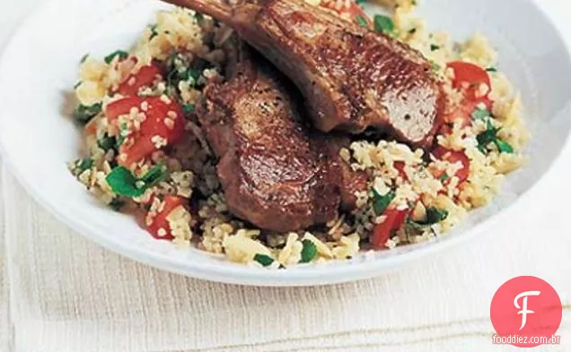 Costeletas De Cordeiro Com Amêndoa Tabbouleh