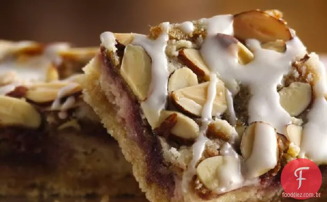 Barras De Cheesecake De Framboesa Sem Glúten