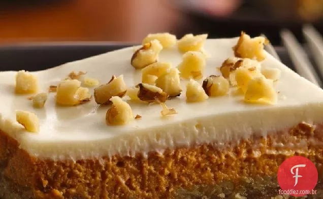 Quadrados De Cheesecake De Abóbora