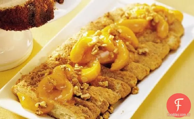Pêssegos e creme Bolo De Café