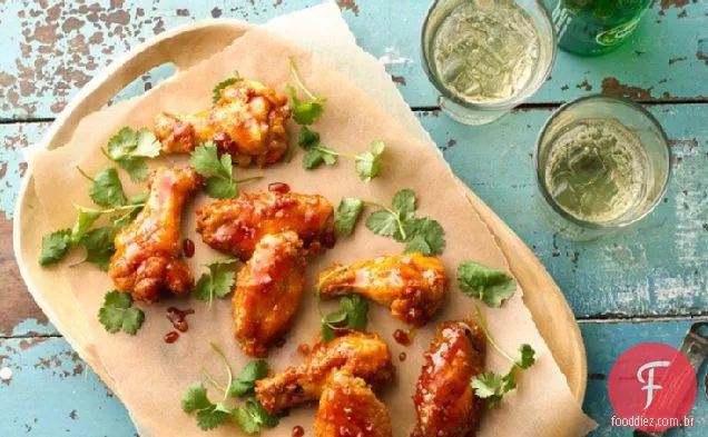 Asas De Frango Sriracha Assadas Com Mel