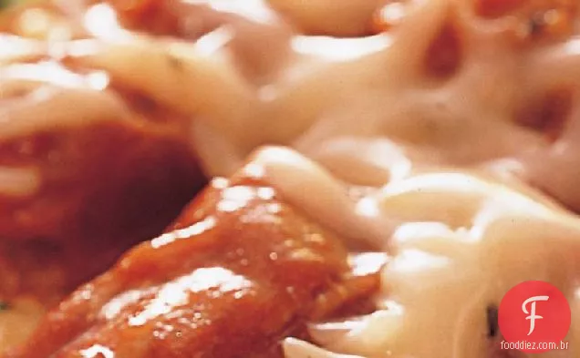 Sanduíches De Peru Parmigiana De Rosto Aberto Com Fogão Lento