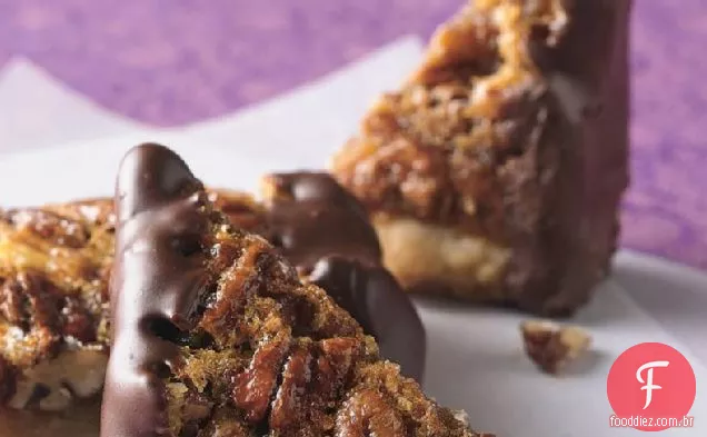 Chocolate-Vitrificado Pecan Pie Bars