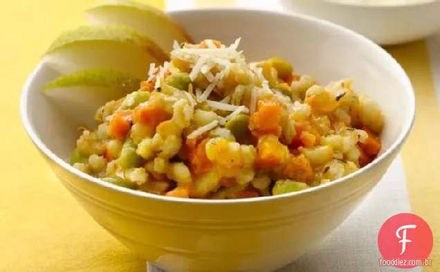 Risoto de batata doce e cevada de fogão lento