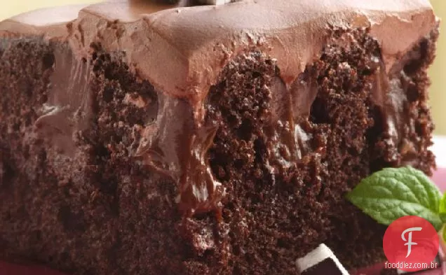 Chocolate-Peppermint Poke Cake
