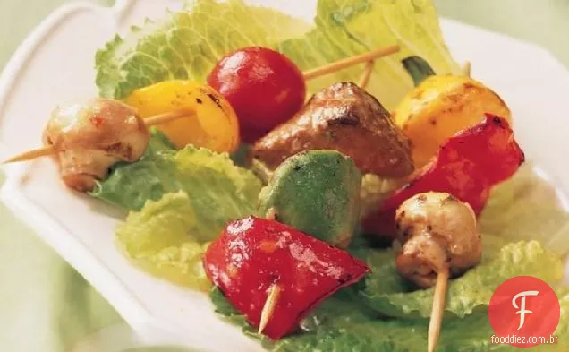 Kabobs Grelhados Do Aperitivo Da Carne De César