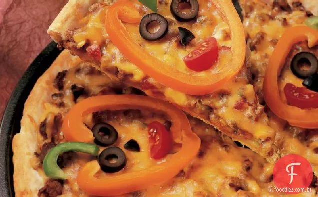 Jack-O ' - Lantern Pizza