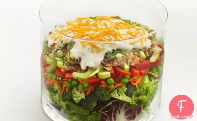 Salada De Legumes Em Camadas Saudáveis