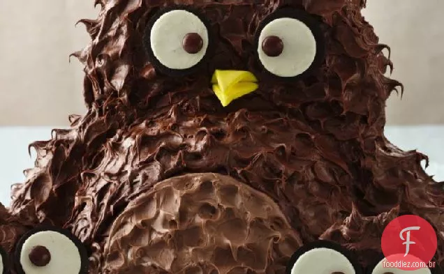 Coruja com bolo de bebês