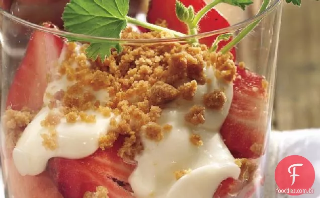 Morangos com creme de Cheesecake