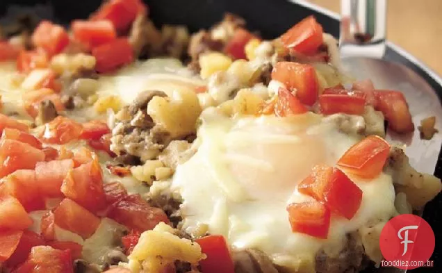 Ovos e Salsicha frigideira