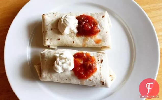 Café Da Manhã À Frente Burritos