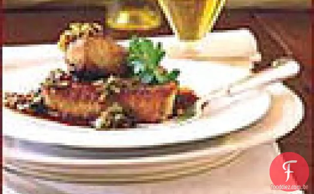 Atum albacora com cebolinha e gengibre
