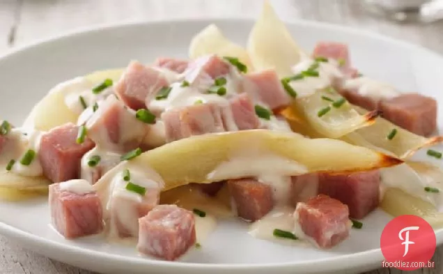 Presunto grelhado e batatas Au Gratin Foil Pack