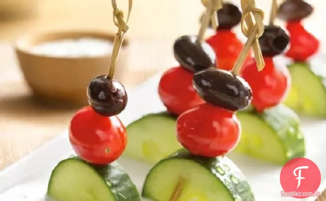 Salada Grega Kabobs