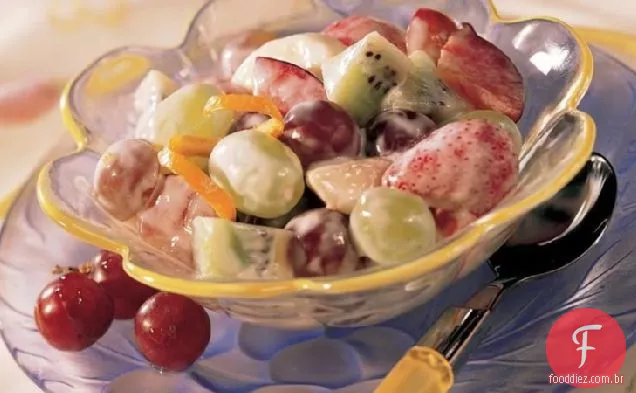 Creme Azedo-Salada De Frutas Com Mel