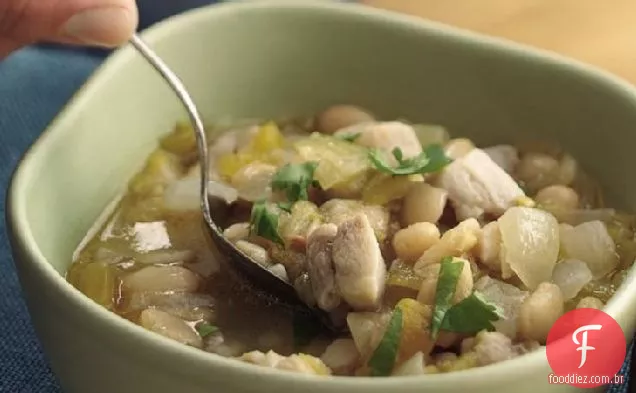 Chile Verde, frango e feijão Chili