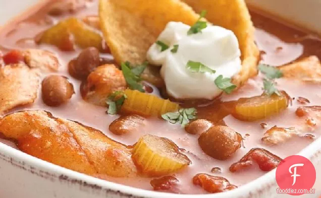 Chili De Frango Mexicano Com Fogão Lento