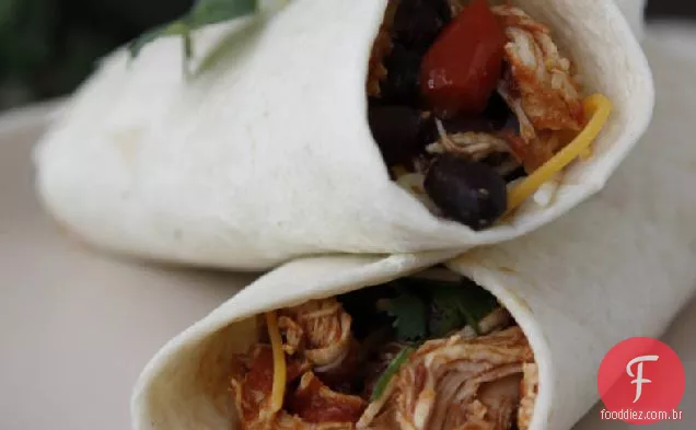 Burritos De Frango Mexicano Com Fogão Lento