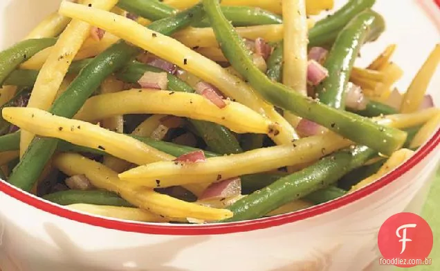 Salada de feijão e cebola