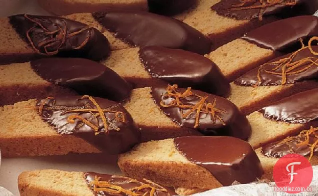 Biscotti laranja com molho de Chocolate (mais leve )