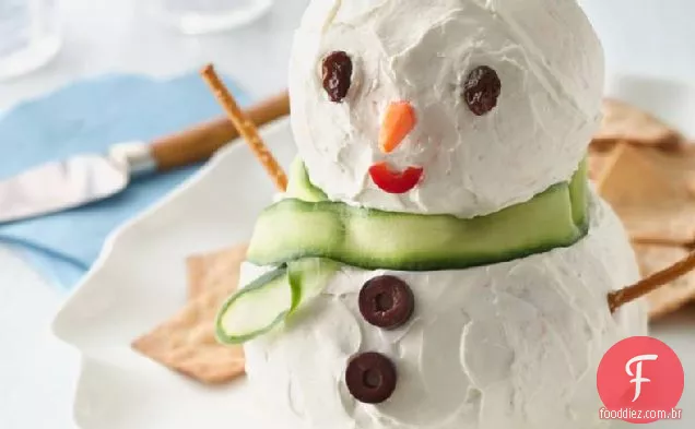 Bola De Queijo De Boneco De Neve À Frente