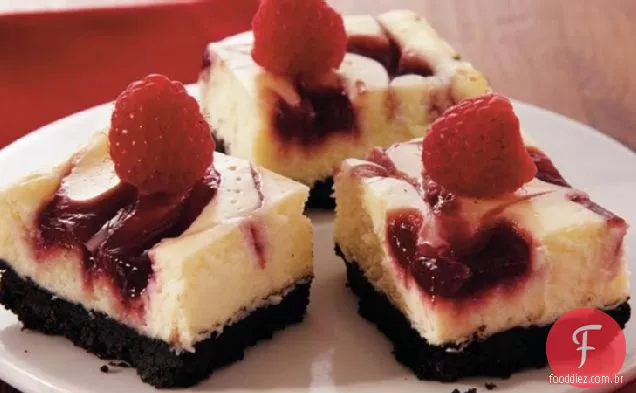 Barras De Cheesecake De Framboesa-Redemoinho