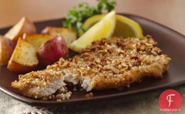 Filetes De Peixe Com Crosta De Noz-Pecã
