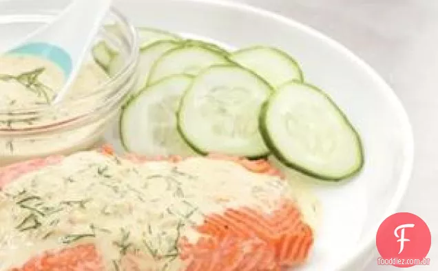 Salmão Com Molho Dijon Dill
