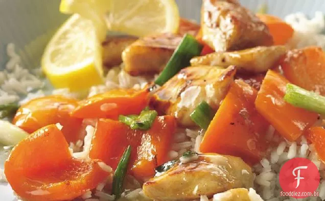 Frango e arroz com limão vitrificado