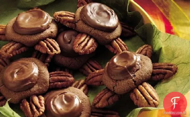 Chocolate-Biscoitos De Tartaruga Caramelo