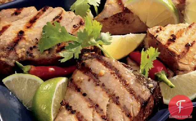 Bifes De Atum Com Gengibre E Limão Grelhados
