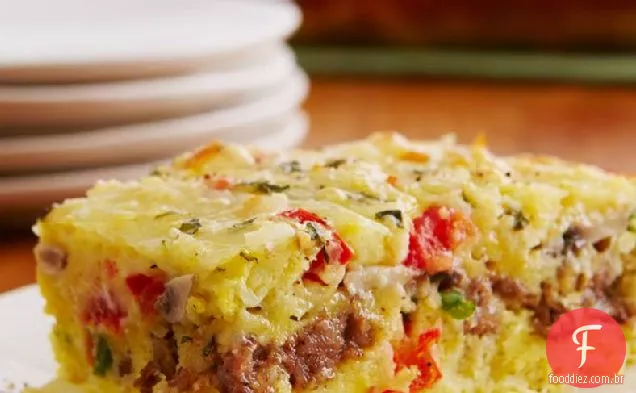 Salsicha de queijo e ovo assar