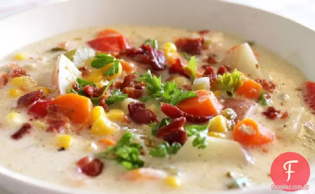 Sopa De Frango E Milho Com Fogão Lento