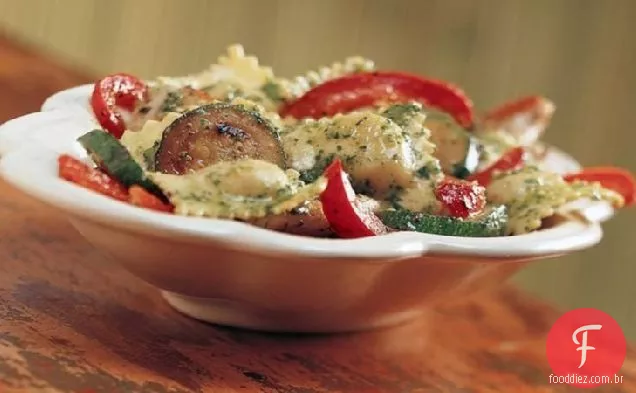 Pesto Ravioli com frango